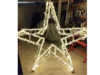 Weihnachtsstern aus Holzlatten mit Lichterkette