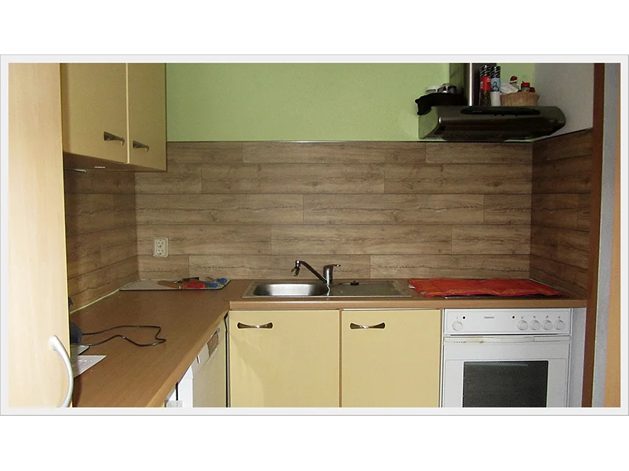 Linoleum Holz Rückwand