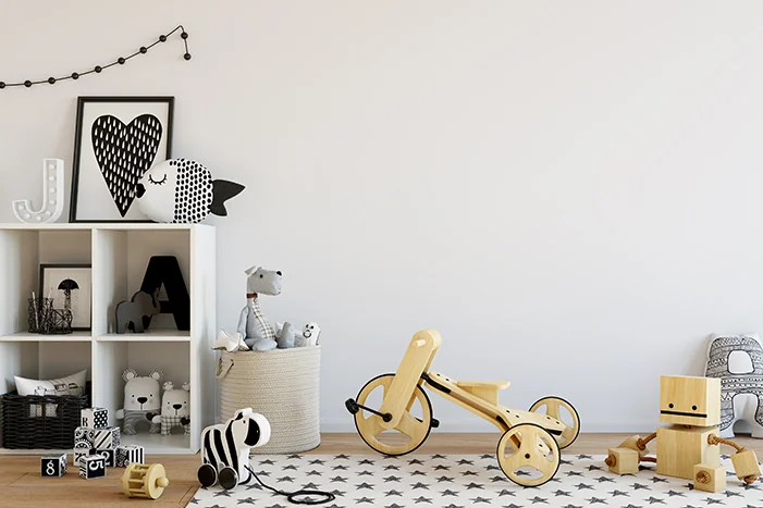 Kinderzimmer mit Spielzeug