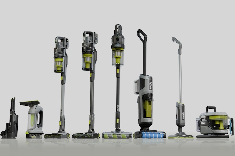 Das RYOBI Bodenreinigungssortiment