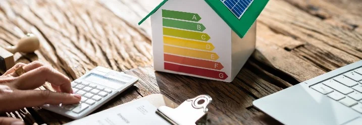 Person berechnet Energiekosten