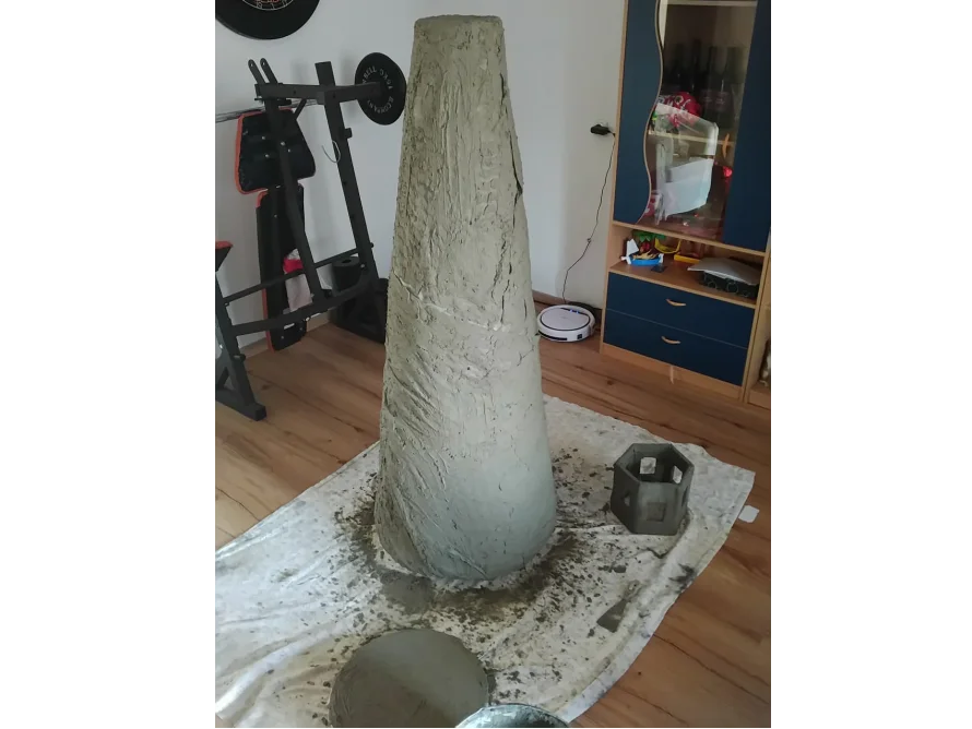 Kegelförmiger Zementguss