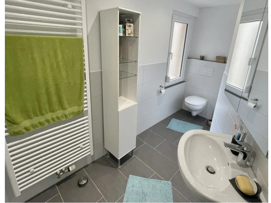Modernes Badezimmer mit Dusche und WC